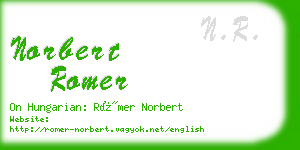norbert romer business card